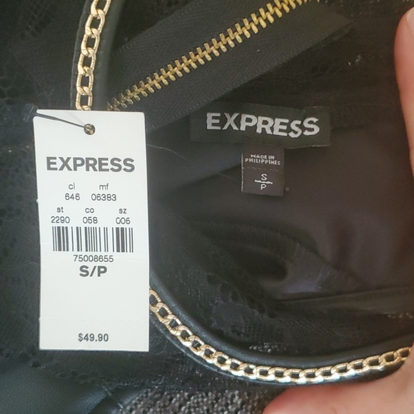 Lace and leather top - Picture 4 of 4